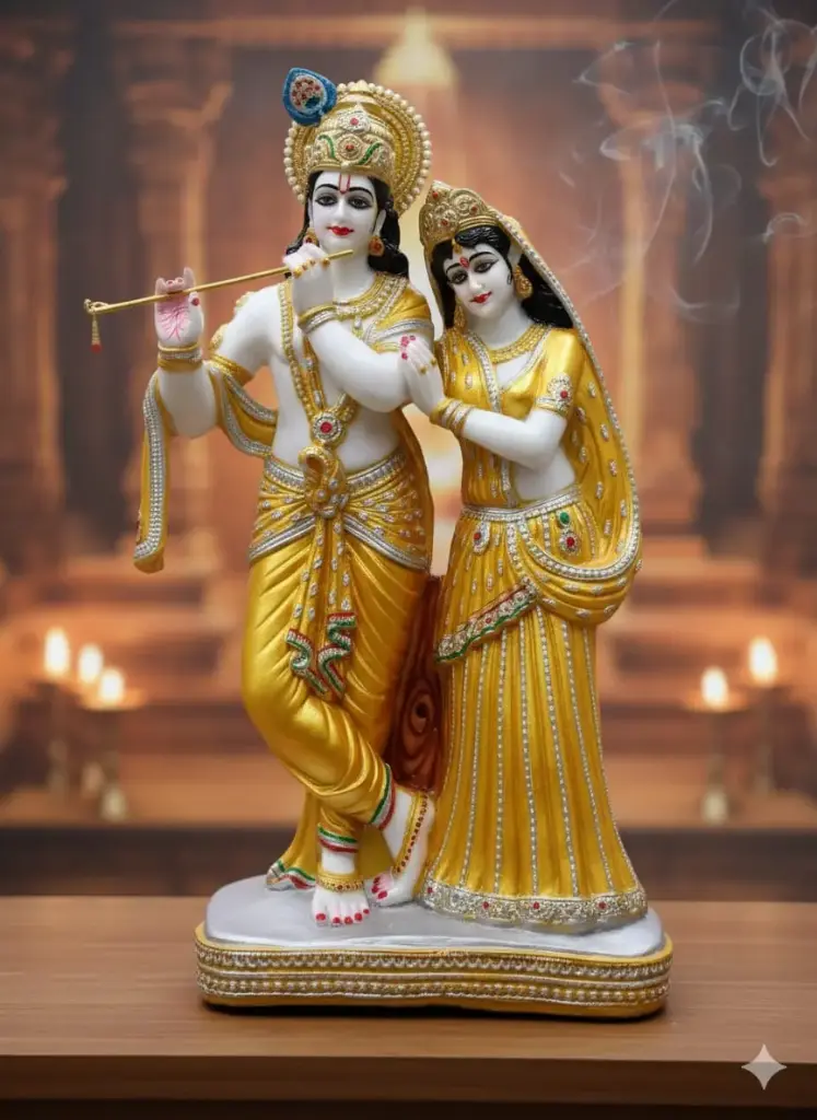 Radha Krishna Marble Dust Idol